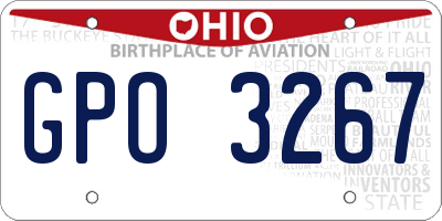OH license plate GPO3267