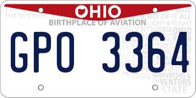 OH license plate GPO3364