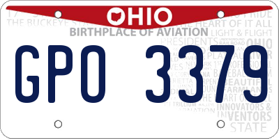 OH license plate GPO3379