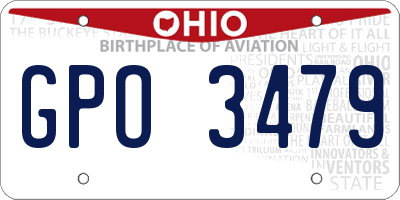 OH license plate GPO3479