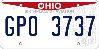 OH license plate GPO3737