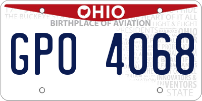 OH license plate GPO4068