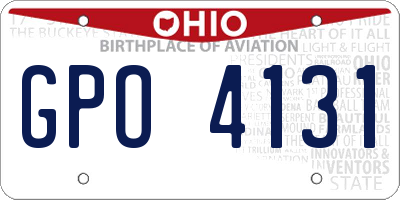 OH license plate GPO4131