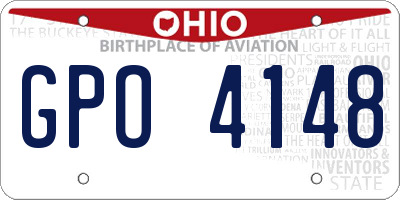 OH license plate GPO4148