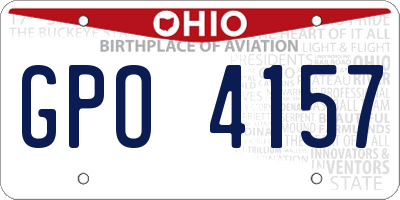 OH license plate GPO4157
