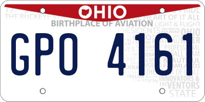 OH license plate GPO4161