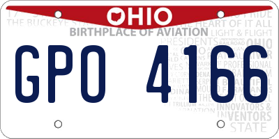OH license plate GPO4166