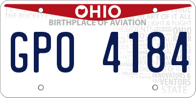 OH license plate GPO4184