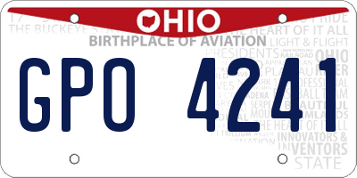 OH license plate GPO4241