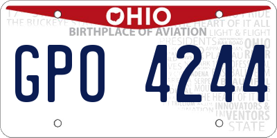 OH license plate GPO4244