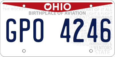 OH license plate GPO4246