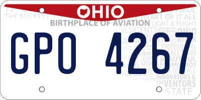OH license plate GPO4267