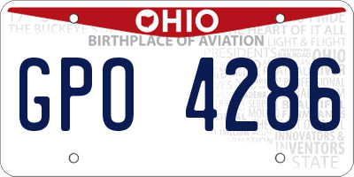 OH license plate GPO4286