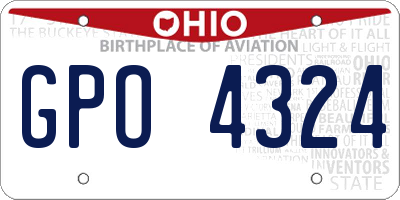 OH license plate GPO4324