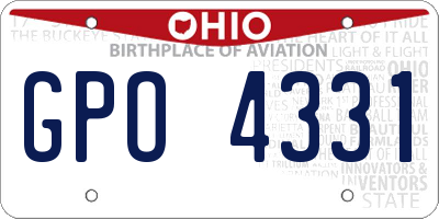 OH license plate GPO4331