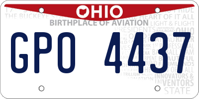 OH license plate GPO4437