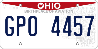 OH license plate GPO4457