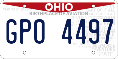 OH license plate GPO4497