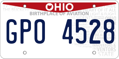 OH license plate GPO4528