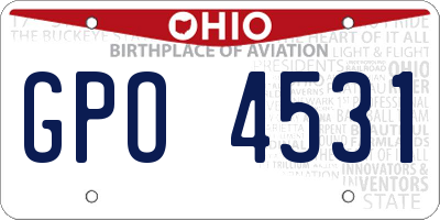 OH license plate GPO4531
