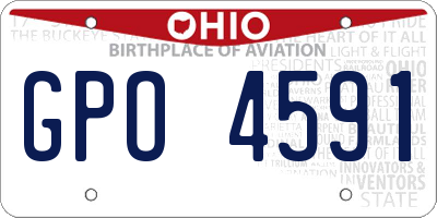 OH license plate GPO4591