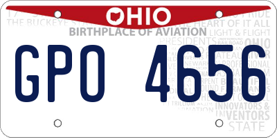 OH license plate GPO4656