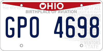 OH license plate GPO4698