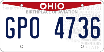 OH license plate GPO4736