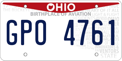 OH license plate GPO4761