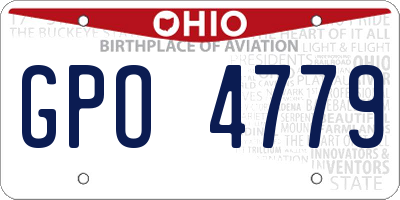 OH license plate GPO4779