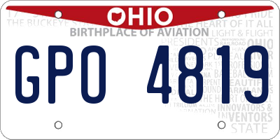 OH license plate GPO4819