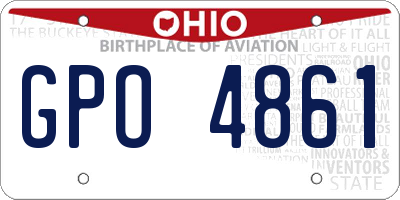 OH license plate GPO4861