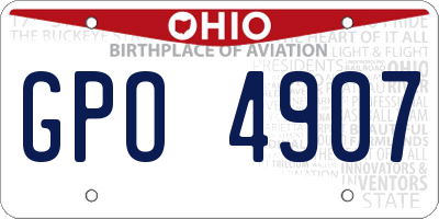 OH license plate GPO4907