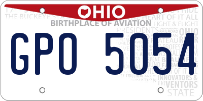 OH license plate GPO5054