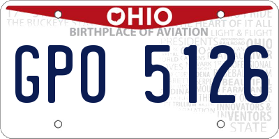 OH license plate GPO5126
