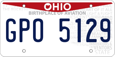 OH license plate GPO5129