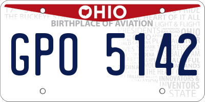 OH license plate GPO5142