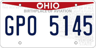 OH license plate GPO5145