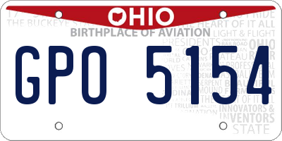 OH license plate GPO5154