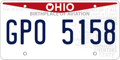 OH license plate GPO5158