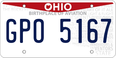 OH license plate GPO5167