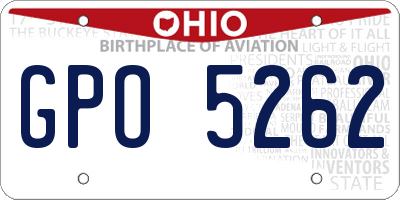 OH license plate GPO5262