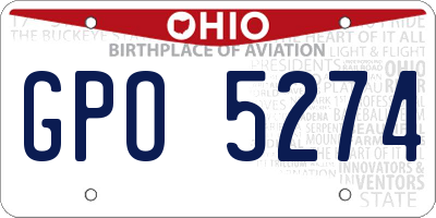 OH license plate GPO5274