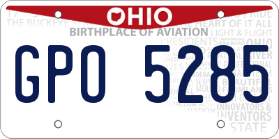 OH license plate GPO5285