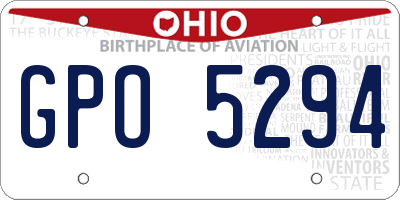 OH license plate GPO5294