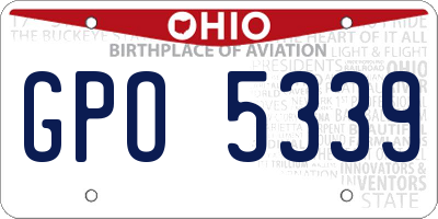 OH license plate GPO5339