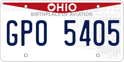 OH license plate GPO5405