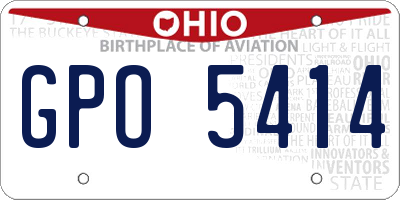 OH license plate GPO5414