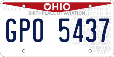 OH license plate GPO5437