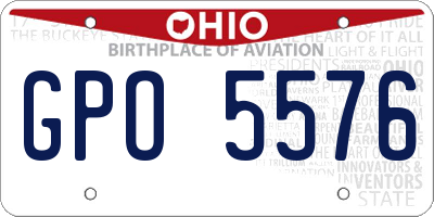 OH license plate GPO5576
